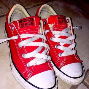 Red lowtop all star converse